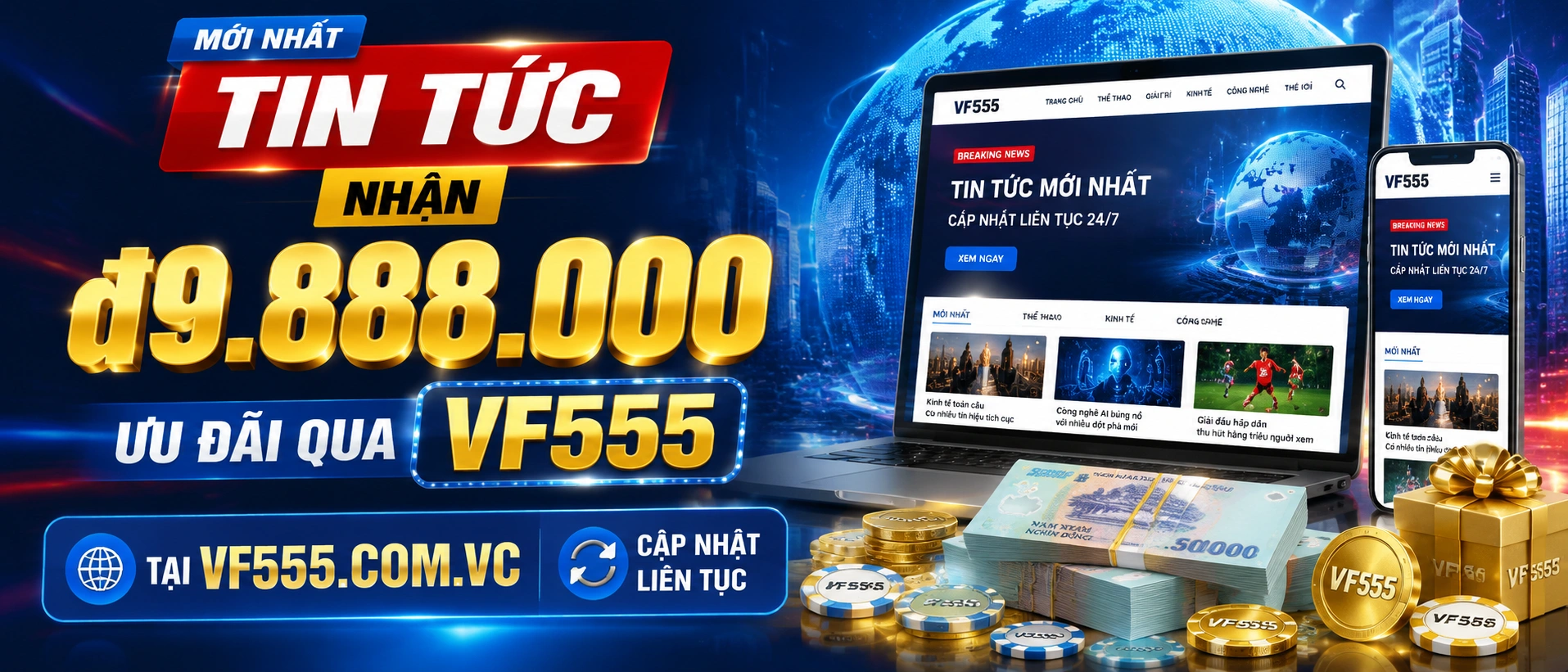 Tin tức nổi bật vf555 với giao diện cập nhật nhanh